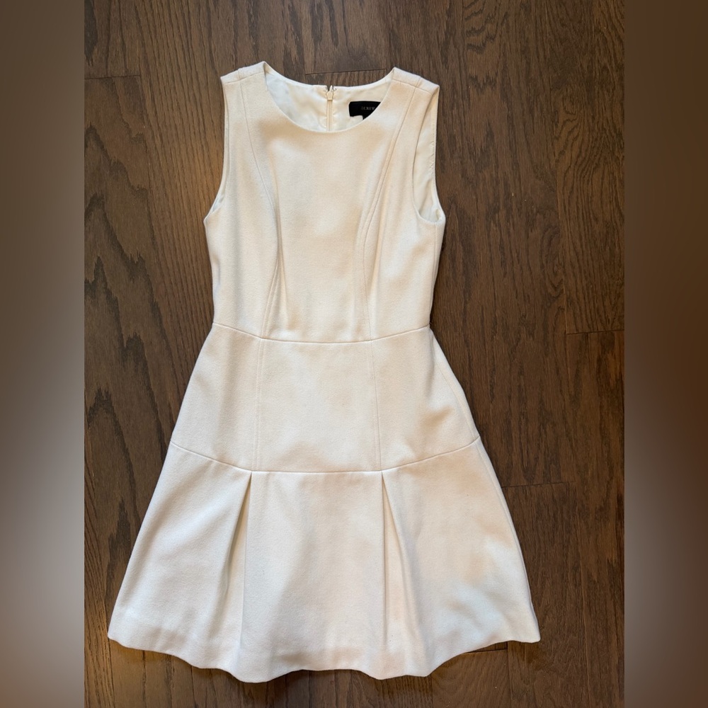 J. Crew Cream Sleeveless Mini Dress